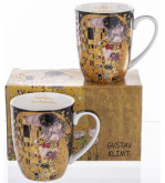 Gustav Klimt Bučinys porcelianinių kavos puodelių rinkinys su dėžute