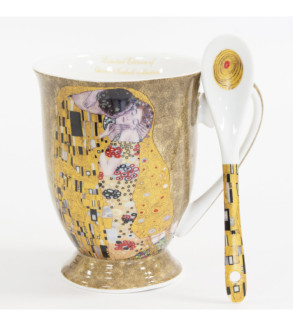 Gustav Klimt Bučinys porcelianinių puodelių rinkinys su dėžute