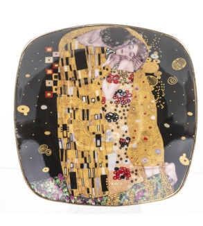 Gustav Klimt Bučinys porcelianinių kavos puodelių rinkinys juodame