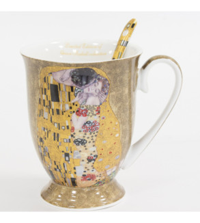 Gustav Klimt Bučinys porcelianinių puodelių rinkinys su dėžute