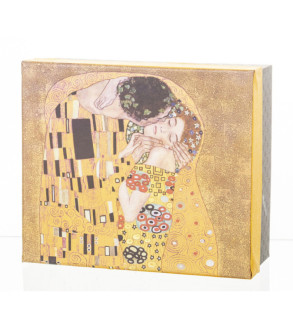 Gustav Klimt Bučinys porcelianinių kavos puodelių rinkinys juodame