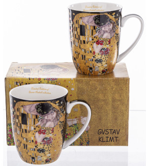 Gustav Klimt Bučinys porcelianinių kavos puodelių rinkinys su dėžute