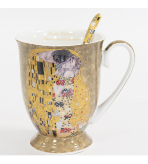 Gustav Klimt Bučinys porcelianinių puodelių rinkinys su dėžute