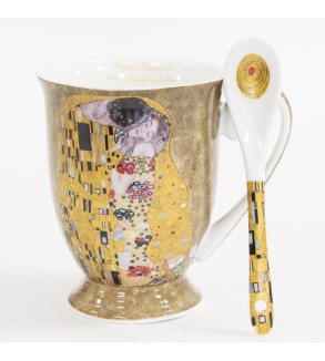 Gustav Klimt Bučinys porcelianinių puodelių rinkinys su dėžute
