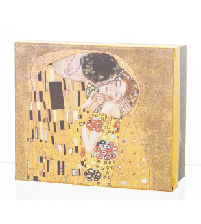 Gustav Klimt Bučinys porcelianinių kavos puodelių rinkinys juodame