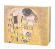 Gustav Klimt Bučinys porcelianinių kavos puodelių rinkinys juodame fone