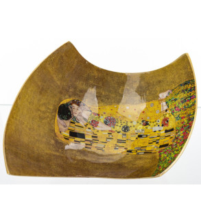 Gustav Klimt Bučinys meno kūriniu paremtas vaisių dubuo