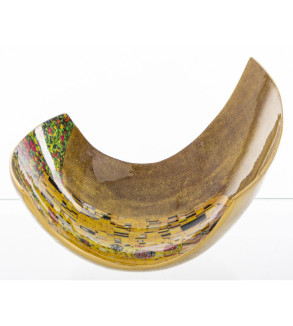 Gustav Klimt Bučinys meno kūriniu paremtas vaisių dubuo
